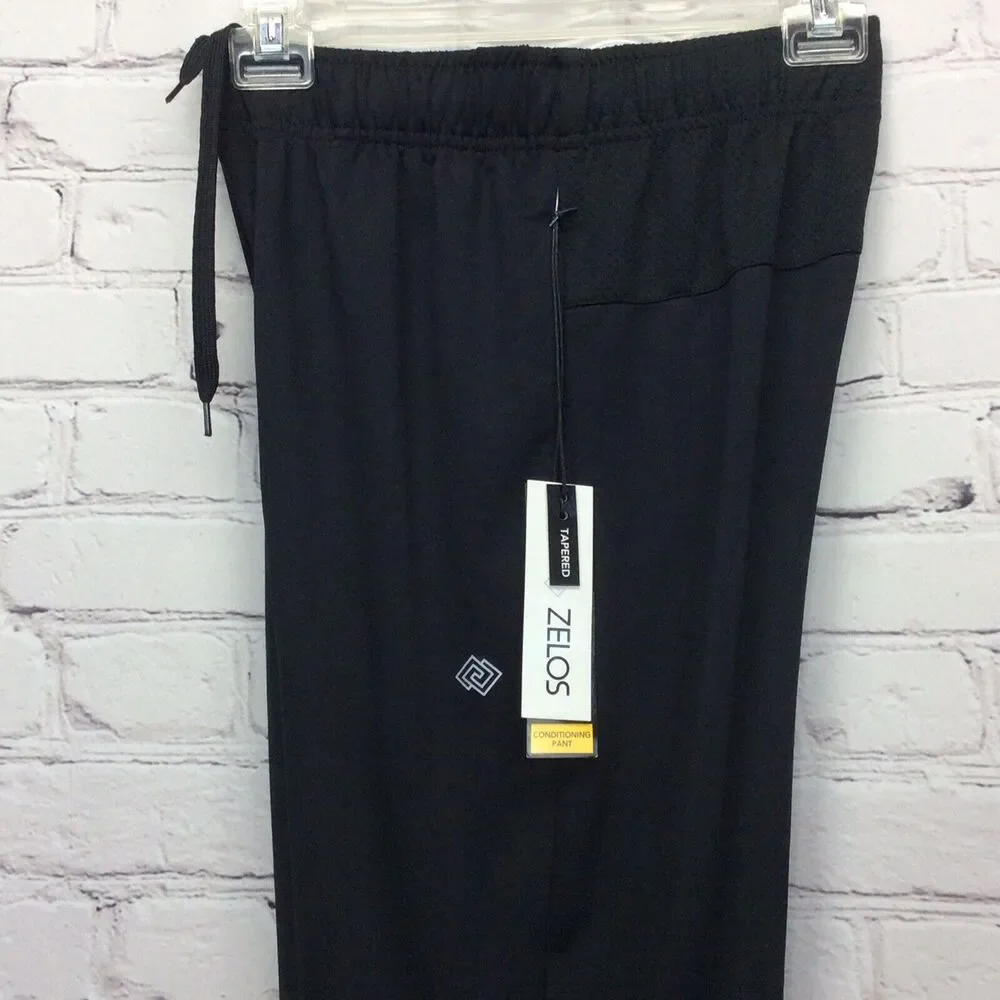 Zelos Conditioning Pants Men's Sz S Black Athleisure Workout Activewear Sports
